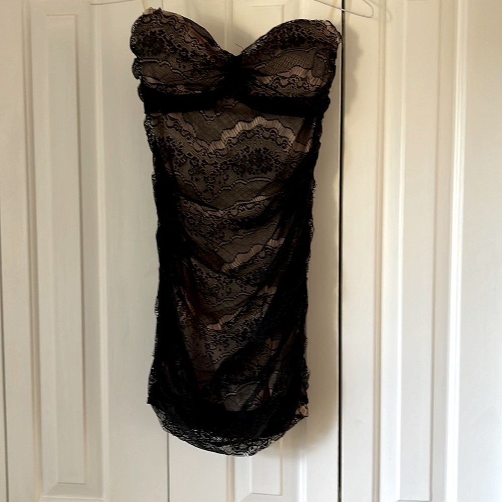 Large lace ladder back dress